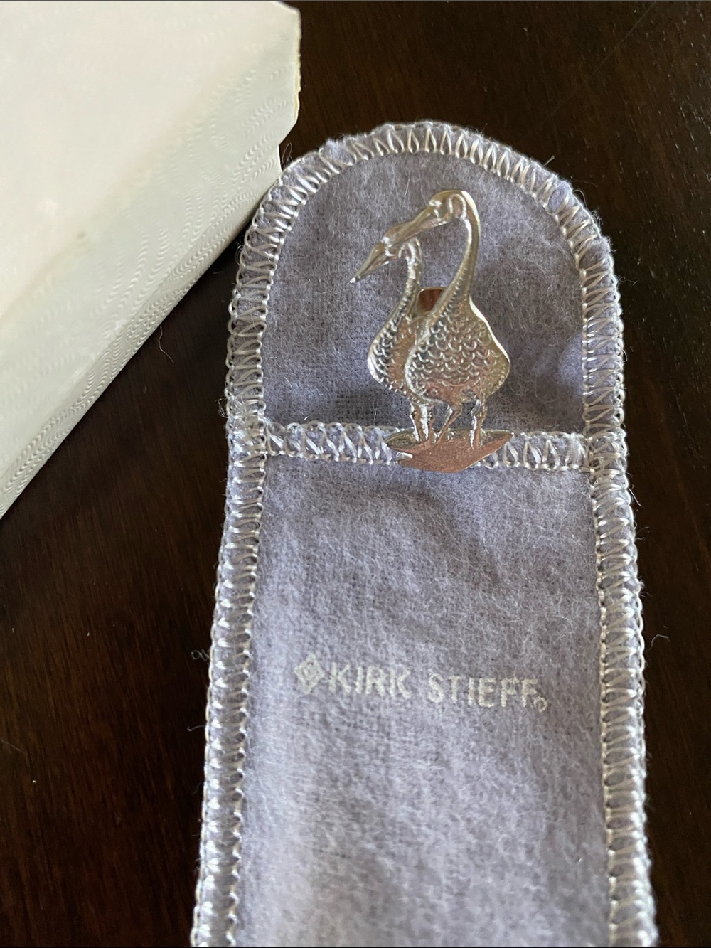 Kirk Stieff Pewter Geese Pin - P. Buckley Moss